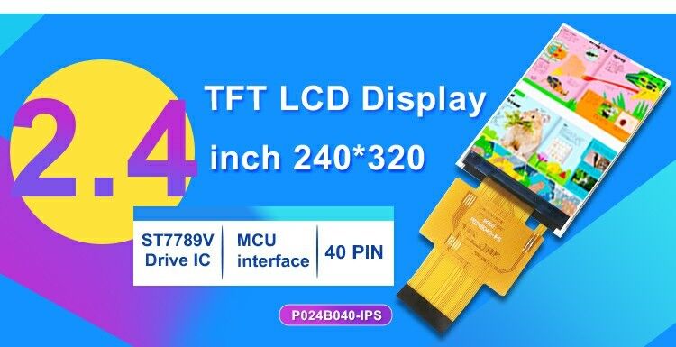 Modulo display LCD TFT IPS Polcd Mini da 2,4 pollici, pannello schermo LCD di piccole dimensioni a 40 pin, 240x320