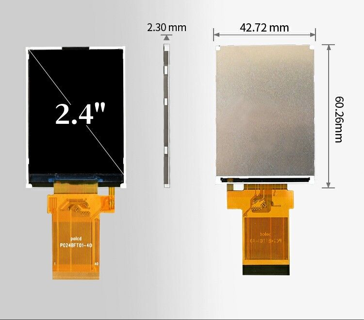 Polcd modulo LCM da 2,4 pollici SPI MCU transflessivo saldatura 20 pin Risoluzione 240x320 schermo LCD TFT