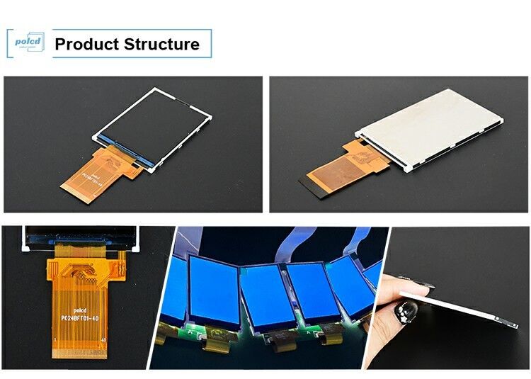 Polcd Display LCD a colori trasflessivo da 2,4 pollici TFT SPI MCU 20 pin Qvga 240x320 TFT LCD