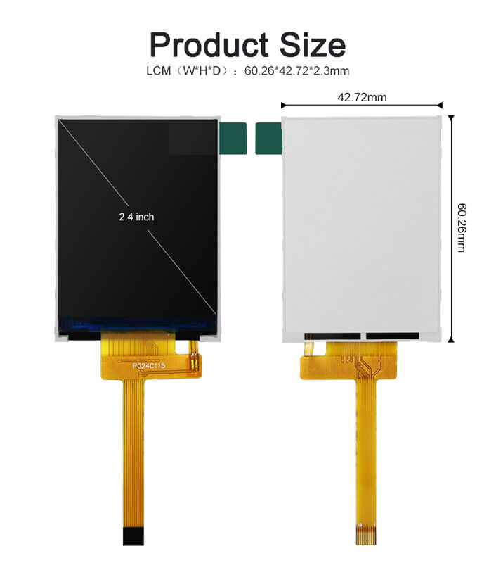 Polcd 260 Nit HD TFT Display 240X320 4 Wire Interfaccia SPI 2.4 Inch Tft LCD