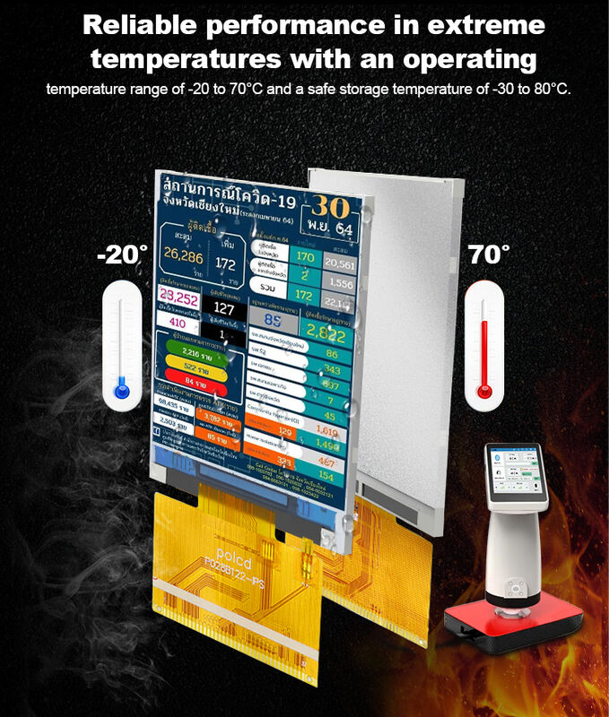 Polcd a colori da 2,8 pollici 240x320 piccolo display TFT RGB schermo IPS tutta la visualizzazione