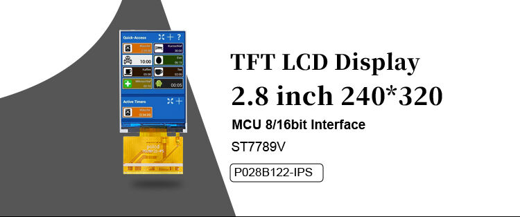 Polcd 2,8 pollici TFT Display 240x320 Pixel IPS Screen Panel 37 Pin MCU ST7789V TFT LCD Modulo