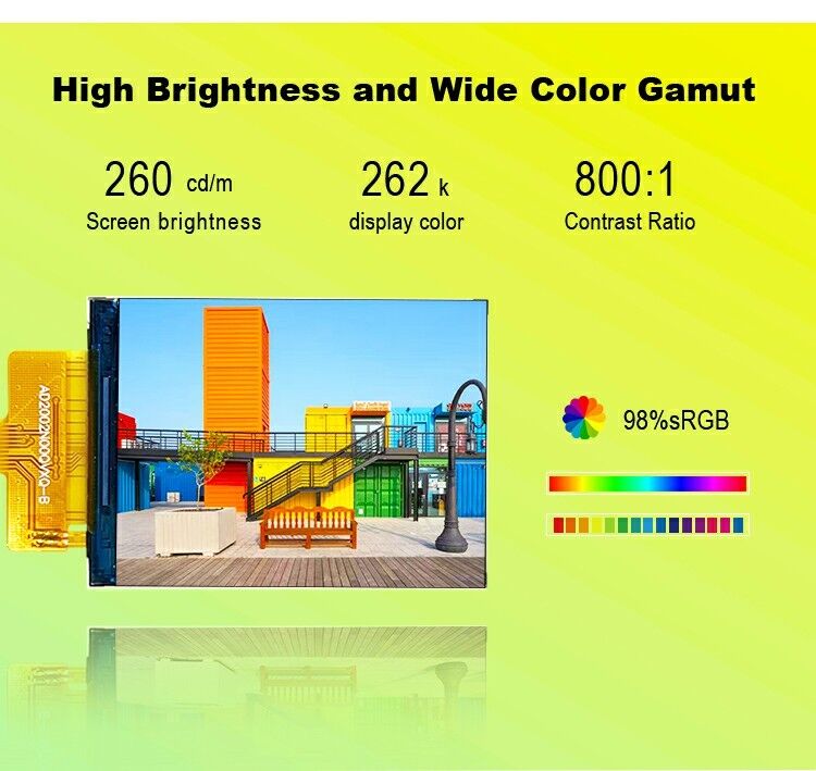 Polcd 240*320 2'' LCD a colori Alta luminosità Interfaccia SPI IPS TFT Schermo LCD a matrice attiva