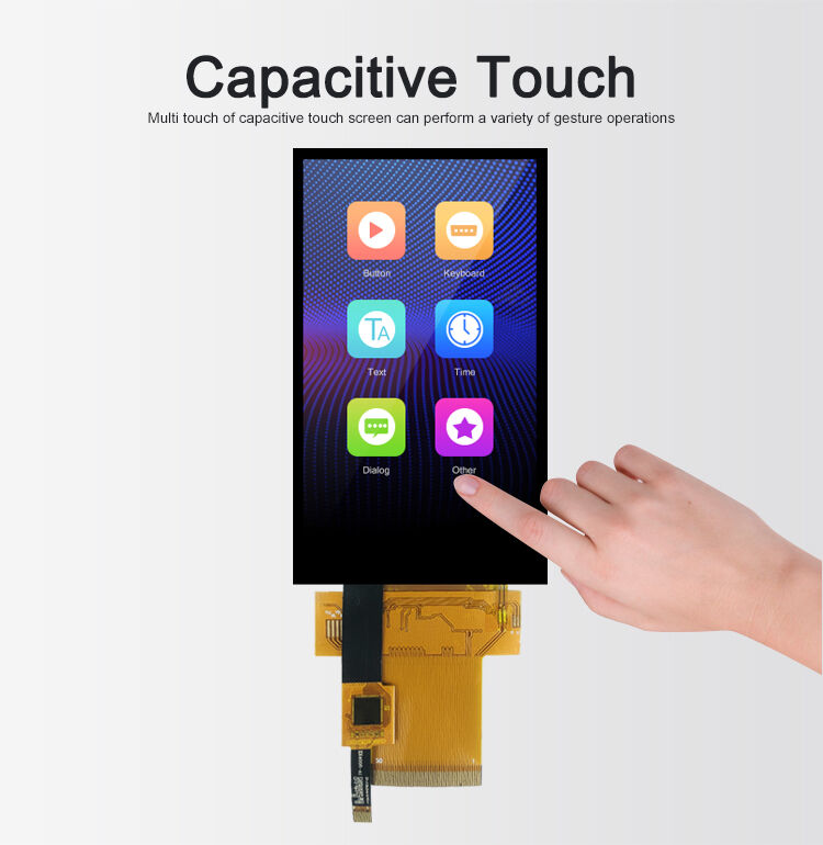 Polcd 3.97 Inch 480*800 Risoluzione 50 pin Interfaccia MCU ad alta luminosità Touch TFT LCD Display Module