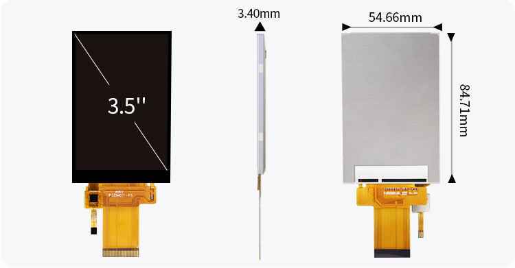 Schermo tattile capacitivo in vetro sottile Polcd da 3,5 pollici IPS 320x480 Smart TFT LCD per prodotti elettronici