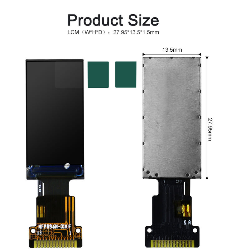 Polcd LCD da 0,96 pollici Fornitore 80*160 SPI Interfaccia con angolo di visualizzazione IPS Modulo di visualizzazione TFT FPC personalizzato