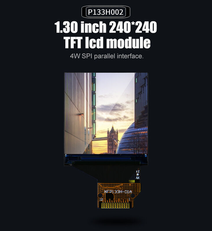 Produttore LCD quadrato Polcd Piccole dimensioni 240*240 Interfaccia SPI IPS TFT 1.3 pollici Pannello LCD
