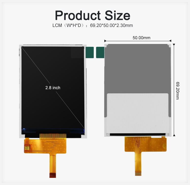 Modulo display LCD grafico TFT con interfaccia Spi Polcd da 2,8 pollici con risoluzione 240 * 320 per varie applicazioni