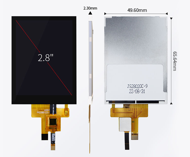 Polcd Interfaccia SPI personalizzata 2,8 pollici 240x320 Connessione toccante capacitiva ST7789 Display TFT LCD