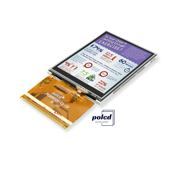 Polcd Modulo schermo LCD TFT da 2,8 pollici 240*320 QVGA MCU 16 bit Display LCD da 37 pin con pannello a sfioramento