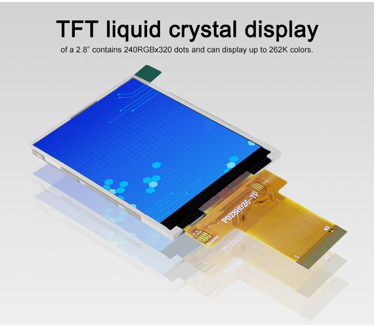 Polcd 2.8 pollici TFT Modulo 240x320 Risoluzione Interfaccia SPI MCU ILI9341v TFT Trasmettitore 2.8