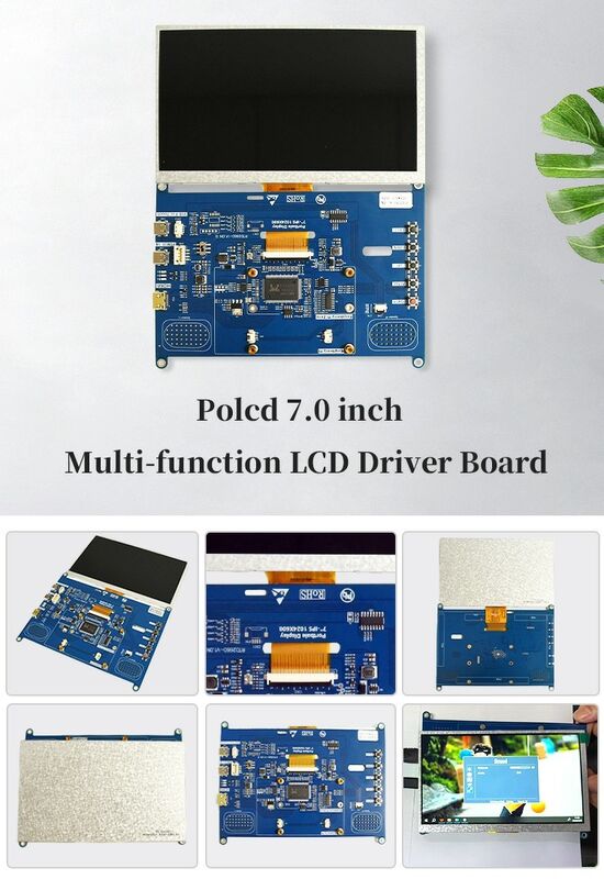 Polcd 7 Inch LCD Driver Board Mini HD-MI Interfaccia USB Supporto altoparlante audio 50Pin Interfaccia RGB TFT Controller Board
