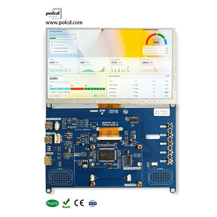 Polcd 7 Inch LCD Driver Board Mini HD-MI Interfaccia USB Supporto altoparlante audio 50Pin Interfaccia RGB TFT Controller Board