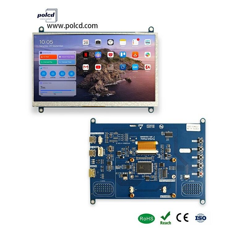 Polcd 7 pollici Multifunzione Universal LCD Driver Board Mini H-D-M-I Controller Board per schermo LCD TFT 1024x600