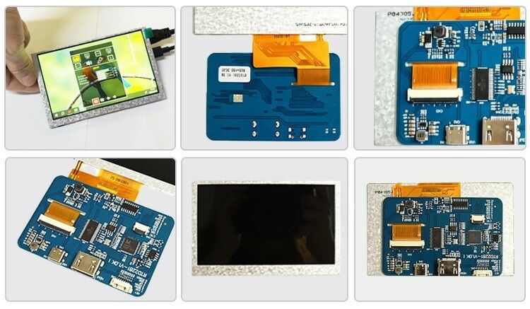 Polcd Industrial Grade 4.3 Modulo display LCD da 5 pollici Risoluzione 800x480 Scheda driver interfaccia H-DM-I