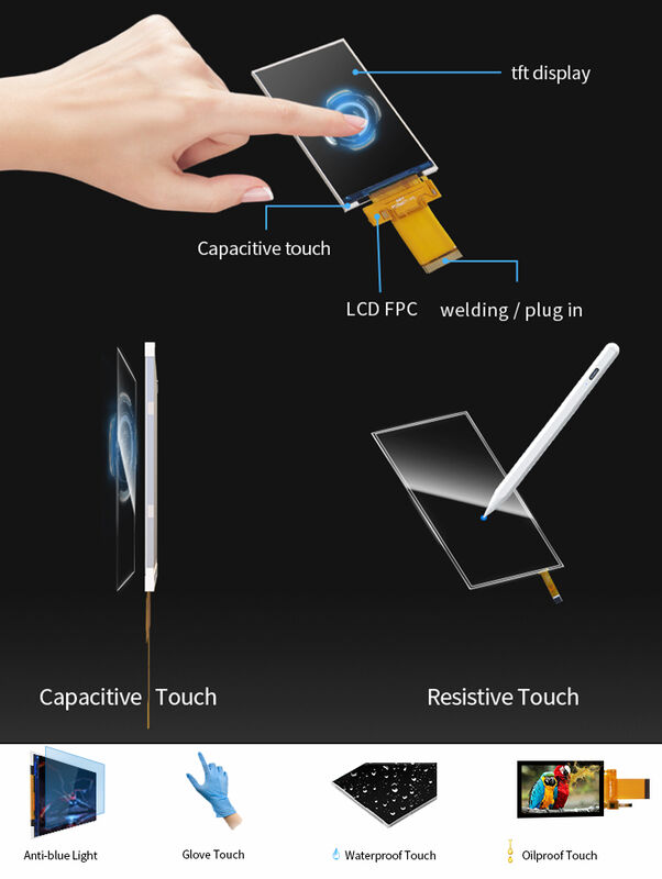Schermo LCD IPS TFT touch capacitivo SPI da 3,5 pollici 320x480 Polcd con driver ILI9488 per prodotti elettronici