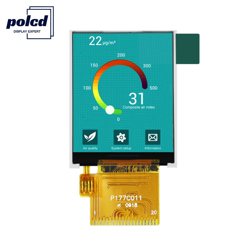Polcd 1,77 pollici Tft 128*160 Colore 262K Rgb Display LCD normalmente nero