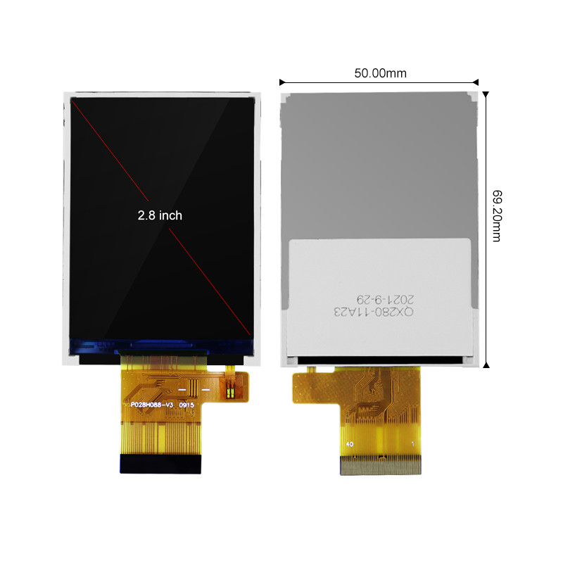 Touchscreen Polcd da 2,8 pollici per Raspberry Pi ST7789V Tft 240x320 16 bit 300 nit