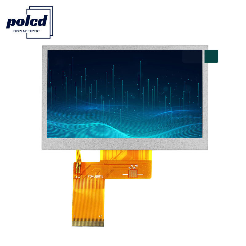 Touch screen resistivo dell'esposizione 800X480 TFT dell'affissione a cristalli liquidi di Tft a 4,3 pollici di luminosità 300 di Polcd