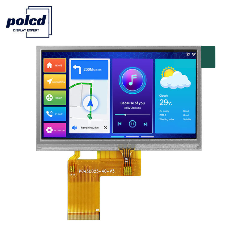 Polcd ILI6485 480x272 Tft LCD Display TFT a 4,3 pollici Touch screen resistivo 40 Pin