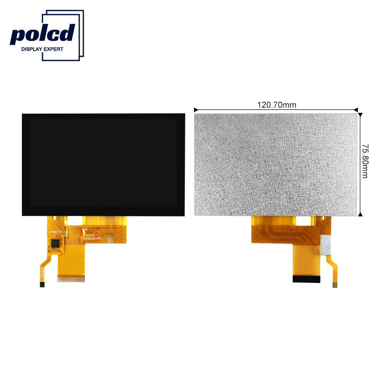 Polcd 300 Nit IPS TFT LCD RGB 24 bit Schermo a 5 pollici dell'affissione a cristalli liquidi per il pc ISO9001
