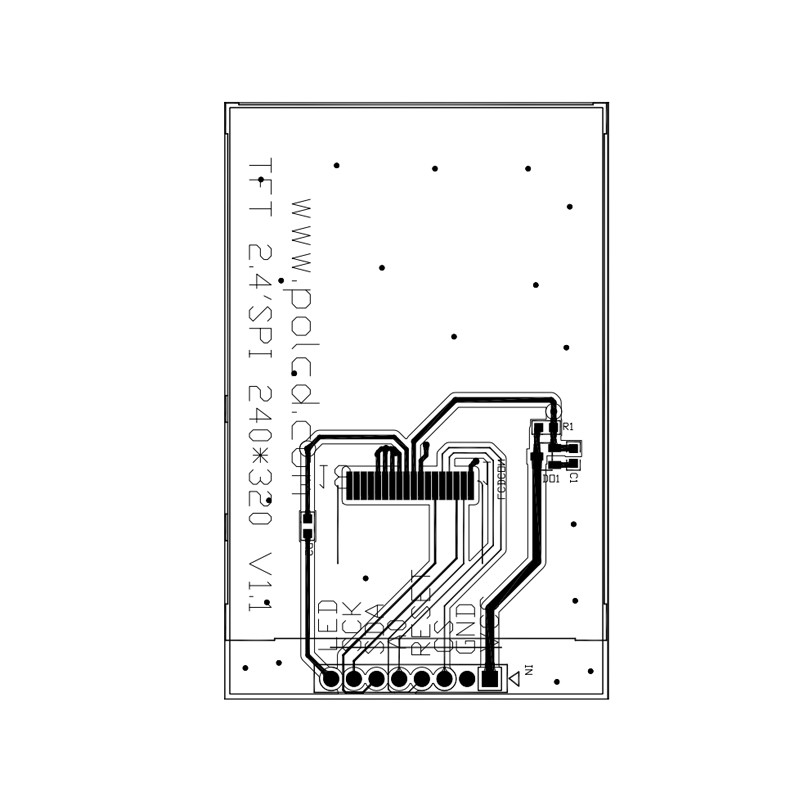 Esposizione del touch screen dell'esposizione ST7789V2 Tft dell'affissione a cristalli liquidi di Pin 2,4 Spi Tft di Polcd 18