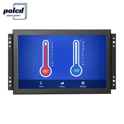Monitor a 10 pollici di TFT del touch screen di Polcd, struttura aperta del monitor LCD industriale di HDMI VGA LED