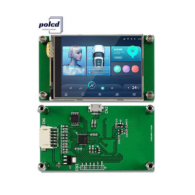 Polcd 2.4 pollici Tft LCD Modulo 240 * 320 Hmi Uart Port Smart LCD Display Resistenza industriale touch screen