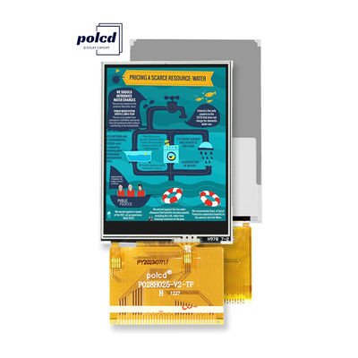 Polcd 2,8 pollici Full Viewing Angle TFT LCD Touch Screen Pannello IPS leggibile alla luce solare