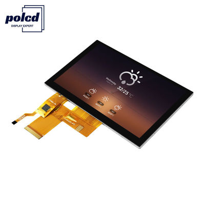 Polcd 300 Nit IPS TFT LCD RGB 24 bit Schermo a 5 pollici dell'affissione a cristalli liquidi per il pc ISO9001