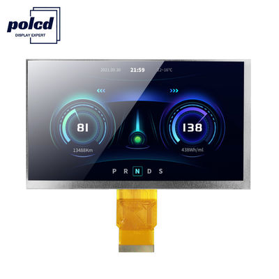 Polcd ISO9001 300 pidocchi tocco a 7 pollici Tft LCD RGB 24 Bit 800x480 Display LCD
